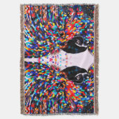 Levendige tropische vogelmuurkunst in expressionis deken (Voorkant Verticaal)