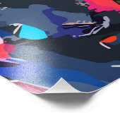 Levendige tropische vogelmuurkunst in expressionis foto afdruk (Hoek)