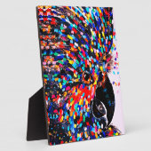 Levendige tropische vogelmuurkunst in expressionis fotoplaat (Zijkant)