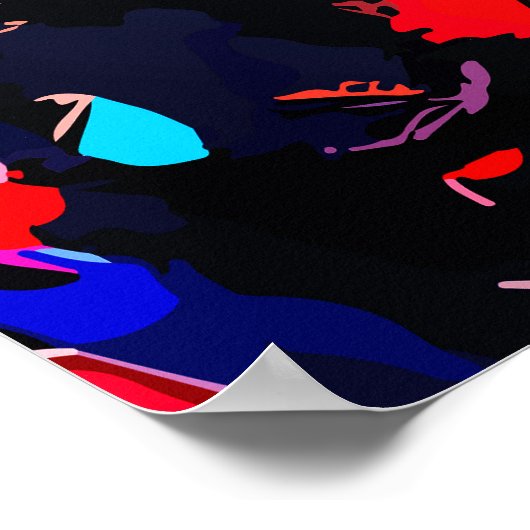 Levendige tropische vogelmuurkunst in expressionis poster (Hoek)