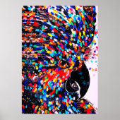 Levendige tropische vogelmuurkunst in expressionis poster (Voorkant)