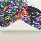 Levendige tropische vogelmuurkunst in expressionis sherpa deken (3/4)