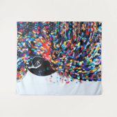 Levendige tropische vogelmuurkunst in expressionis wandkleed (Voorkant (horizontaal))