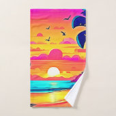 Levendige tropische zonnebank bad handdoek (Handdoek)