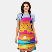 Levendige tropische zonnebank schort (Gedragen)