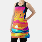 Levendige tropische zonnebank schort (Insitu)