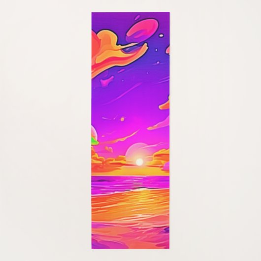 Levendige tropische zonnebank yogamat (Achterkant)