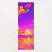 Levendige tropische zonsondergang yogamat (Achterkant)