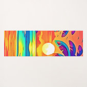 Levendige tropische zonsondergangkunst yogamat (Achterkant (horizontaal))
