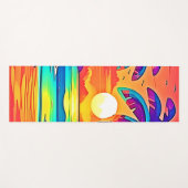 Levendige tropische zonsondergangkunst yogamat (Voorkant (horizontaal))