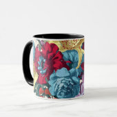 Levendige tuin bloeit kleurrijke  bloemen mok (Voorkant links)