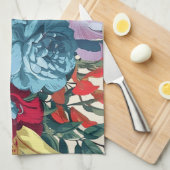 Levendige tuin bloeit kleurrijke  bloemen theedoek (Quarter Fold)