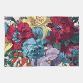 Levendige tuin bloeit kleurrijke  bloemen theedoek (Horizontaal)