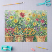 Levendige Tuin Bloemen Waterverf Decoupage Tissuepapier (Craft)