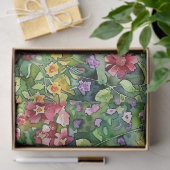 Levendige Tuin Bloemen Waterverf Decoupage Tissuepapier (Geschenk)