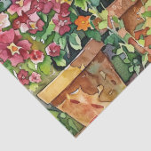 Levendige Tuin Bloemen Waterverf Decoupage Tissuepapier (Detail)