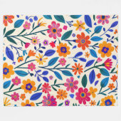 Levendige Tuin Glow 60x80 Fleece Deken (Voorkant (Horizontaal))