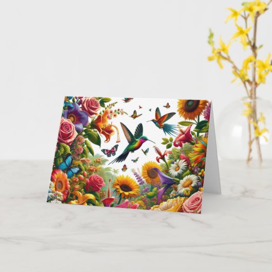 Levendige tuin kaart (Gele Bloem)