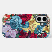 Levendige tuin monogram kleurrijke  bloemen Case-Mate iPhone case (Achterkant (horizontaal))