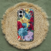 Levendige tuin monogram kleurrijke  bloemen