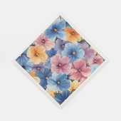 Levendige Tuin Pastel Bloem Naadloze Kunst Servet (Hoek)