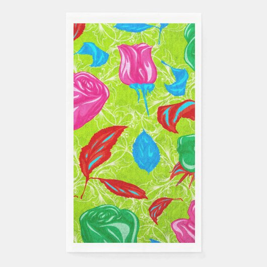 Levendige Tuinbloei Servet (Voorkant)