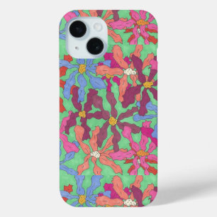 Levendige tuinbloemen iPhone 15 case
