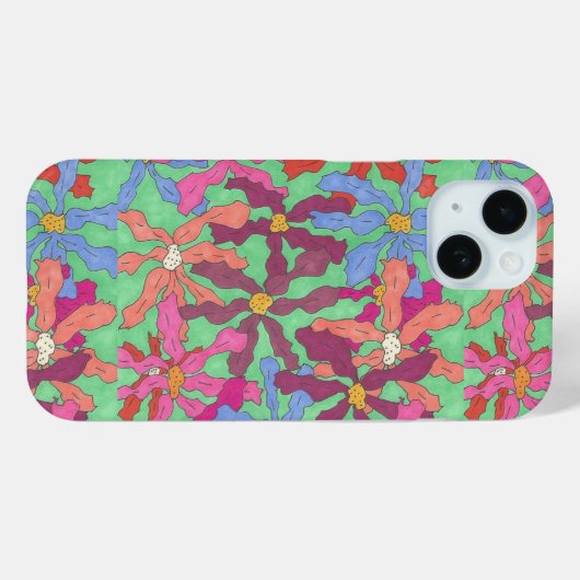Levendige tuinbloemen Case-Mate iPhone case (Achterkant (horizontaal))