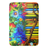 Levendige Tuinhek Scene Badmat (Voorkant Verticaal)