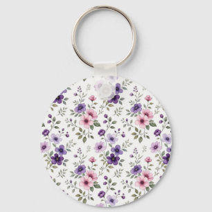 Levendige Tuinsleutelhangers met Wilde Bloemen Sleutelhanger
