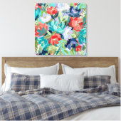 Levendige Tuinsymfonie Canvas Afdruk (Insitu (Slaapkamer))