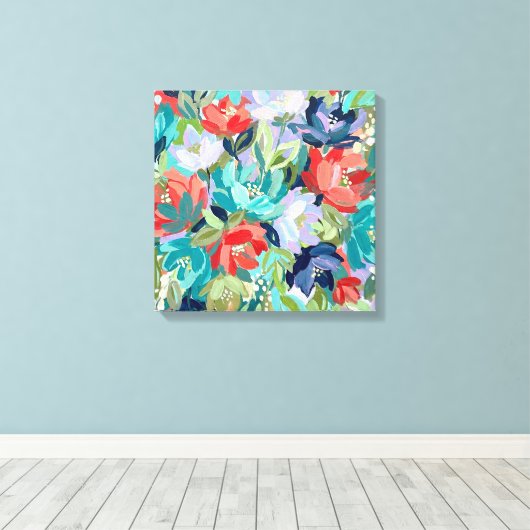 Levendige Tuinsymfonie Canvas Afdruk (Insitu (Houten vloer))