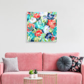 Levendige Tuinsymfonie Canvas Afdruk (Insitu (Woonkamer))
