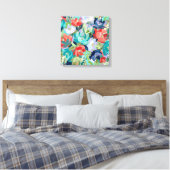 Levendige Tuinsymfonie Canvas Afdruk (Insitu (Slaapkamer))