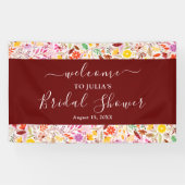 Levendige Tulip Summer Flowers Vrijgezellenfeest Spandoek (Horizontaal)