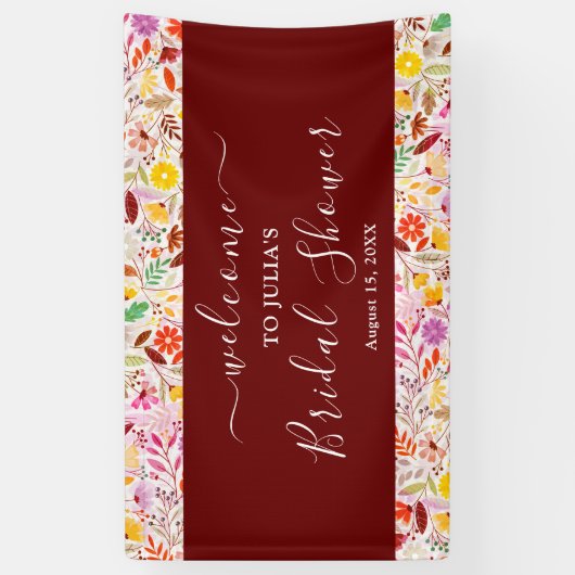 Levendige Tulip Summer Flowers Vrijgezellenfeest Spandoek (Verticaal)