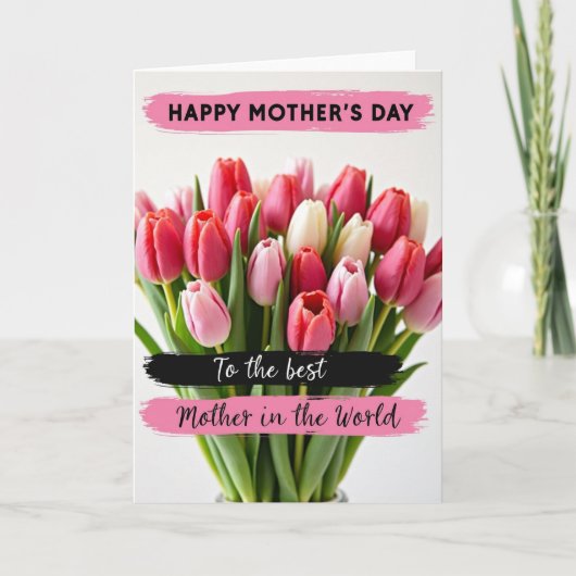 Levendige Tulp Moeders Kaart (Voorkant)