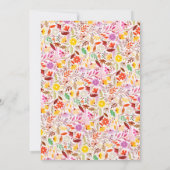 Levendige tulp zomer bloemen repetitie diner kaart (Achterkant)