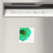 levendige turquoise en witte ranunculus magneet (Insitu (Vaatwasser))