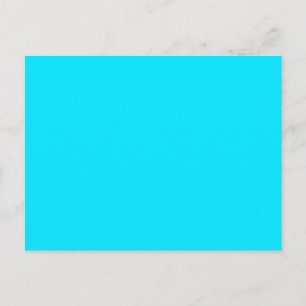 Levendige Turquoise Sky Blue Color past dit aan Briefkaart