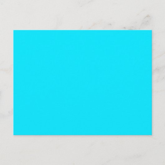 Levendige Turquoise Sky Blue Color past dit aan Briefkaart (Voorkant)