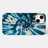 Levendige turquoise witte stropdas kleurstof Case-Mate iPhone case (Achterkant (horizontaal))