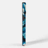 Levendige turquoise witte stropdas kleurstof Case-Mate iPhone case (Achterkant / Rechts)