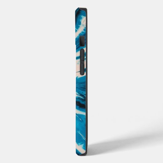 Levendige turquoise witte stropdas kleurstof Case-Mate iPhone case (Achterkant / Links)