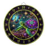 Levendige Turtle Butterfly Lodge Muurdecoratie Dartbord (Voorkant)