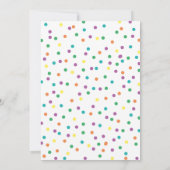 Levendige typografie Oh Baby Baby shower Invitatio Kaart (Achterkant)