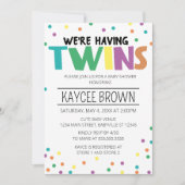 Levendige typografie We hebben een tweeling-Baby s Kaart (Voorkant)