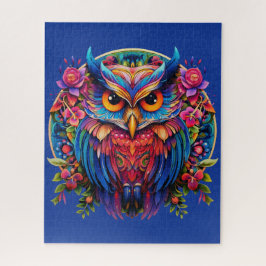 Levendige Uil - Kleurrijke Boho Legpuzzel