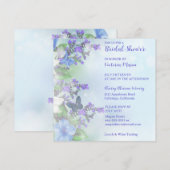 Levendige uitnodigingen voor flora en vlinder met (Voorkant / Achterkant)