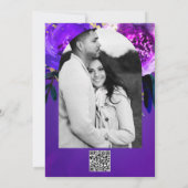 Levendige Ultra Violet Paarse Bloemen Fantasy Brui Kaart (Achterkant)